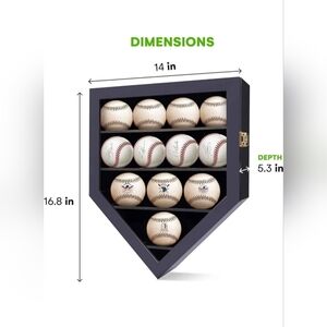 Baseball Display Case with Black Frame Baseball Display Case Baseball Home Decor